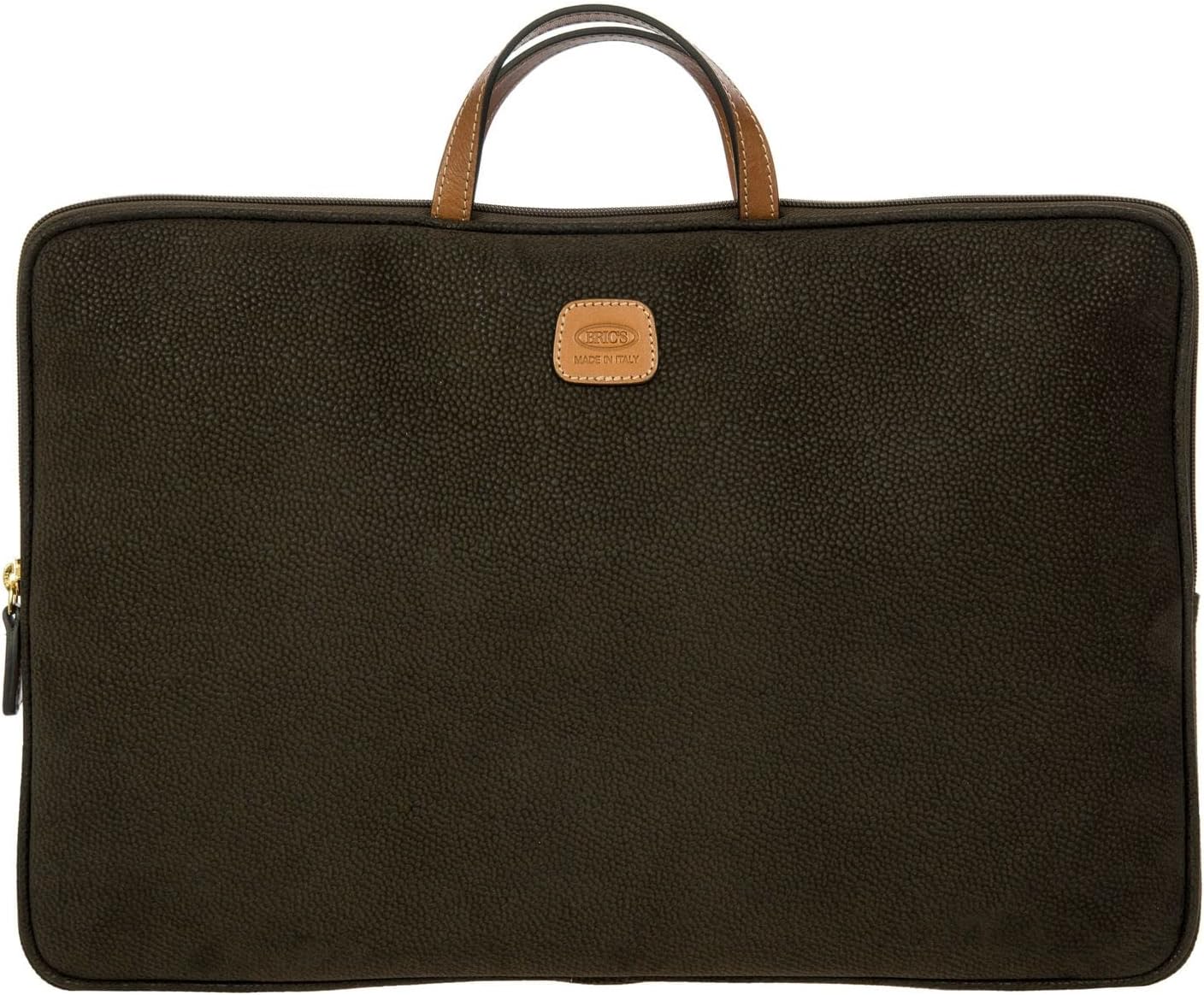 Bric's Life PC Holder Large Laptop Briefcase Olive Green