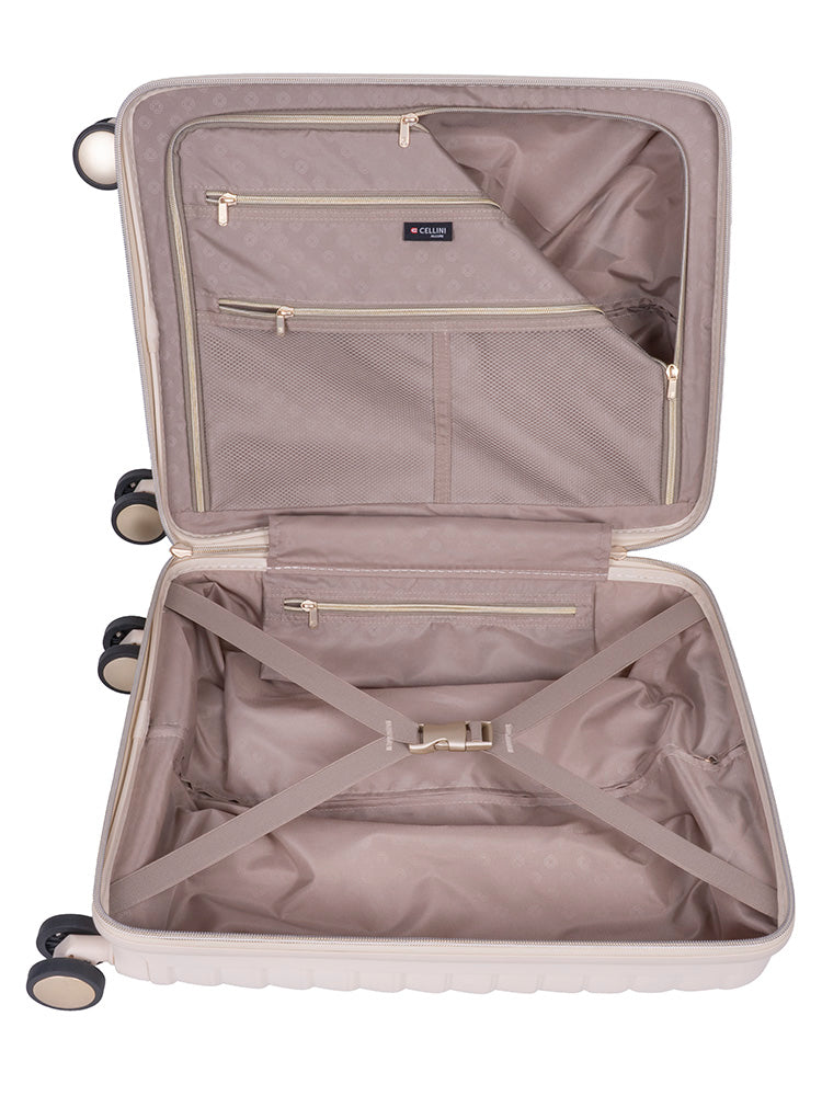 Cellini Allure 4 Wheel Carry On Trolley Hardshell Gold