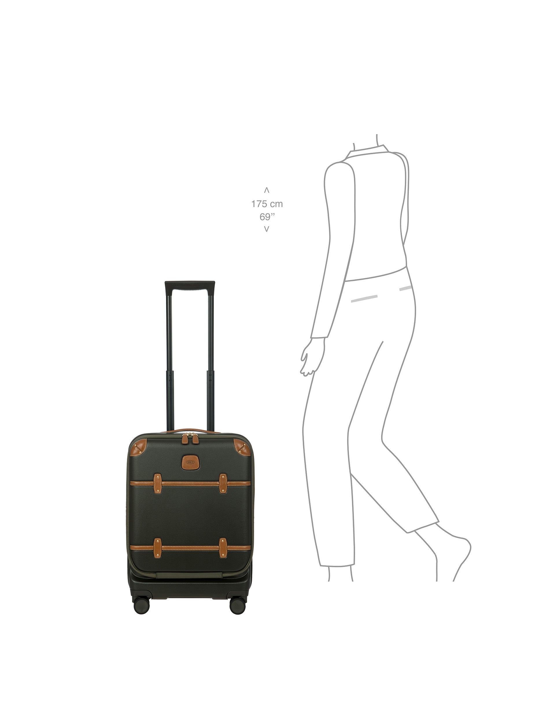 Brics Bellagio Business Cabin Trolley With Device Compartment 3.8kg