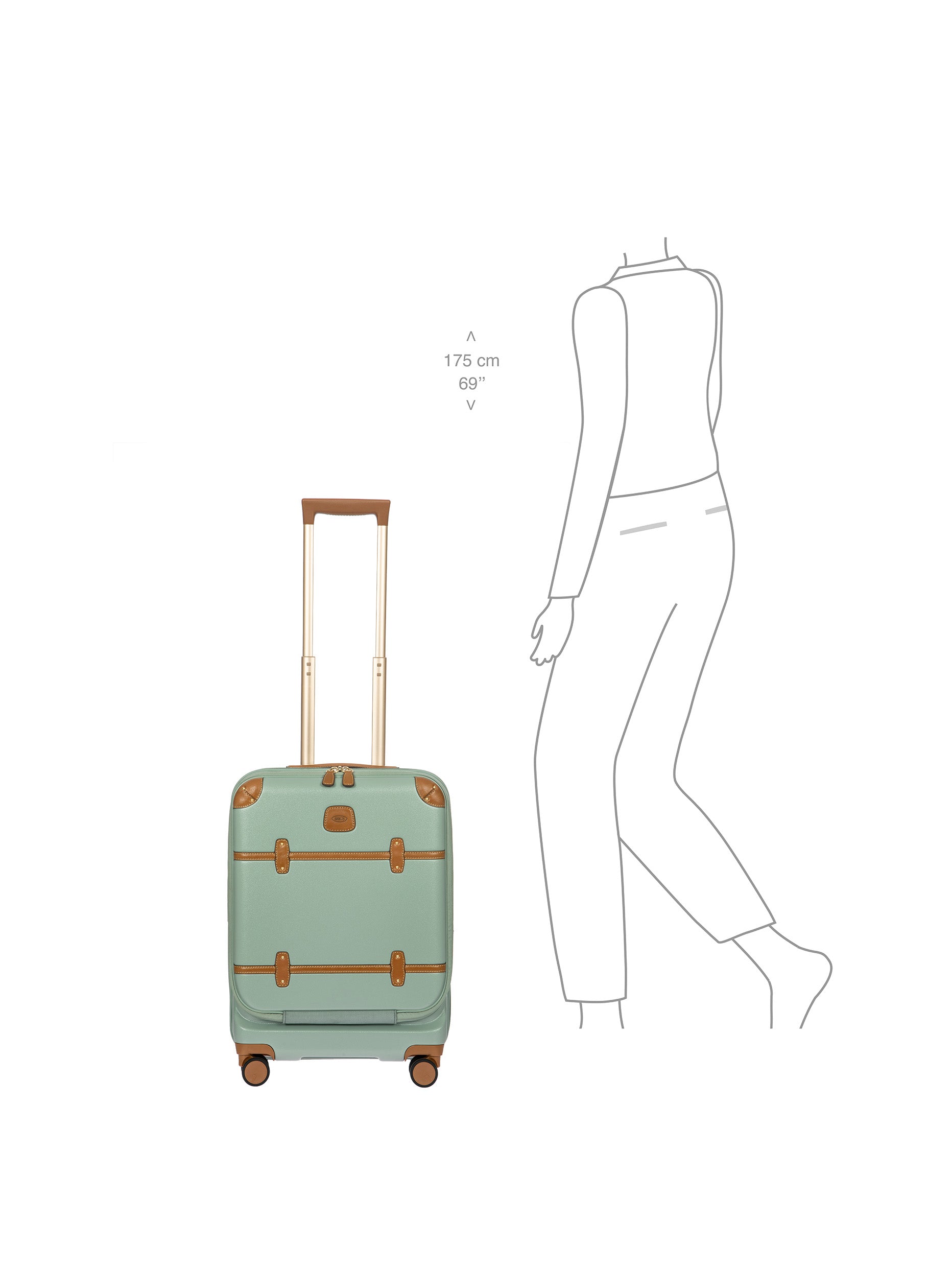 Bric's Bellagio Business Cabin Trolley With Device Compartment Cream