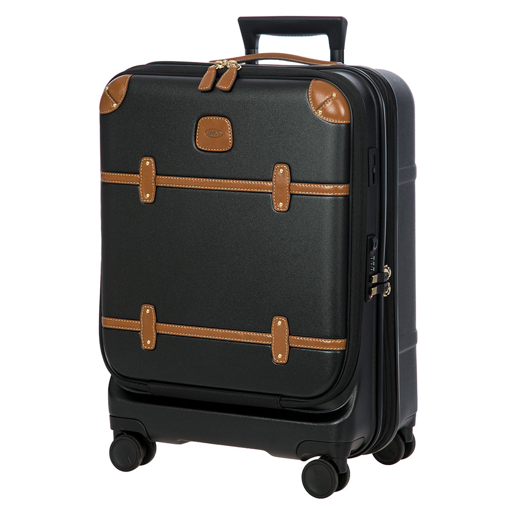 BRIC'S Bellagio 55 cm Cabin Spinner (Black/Tan)