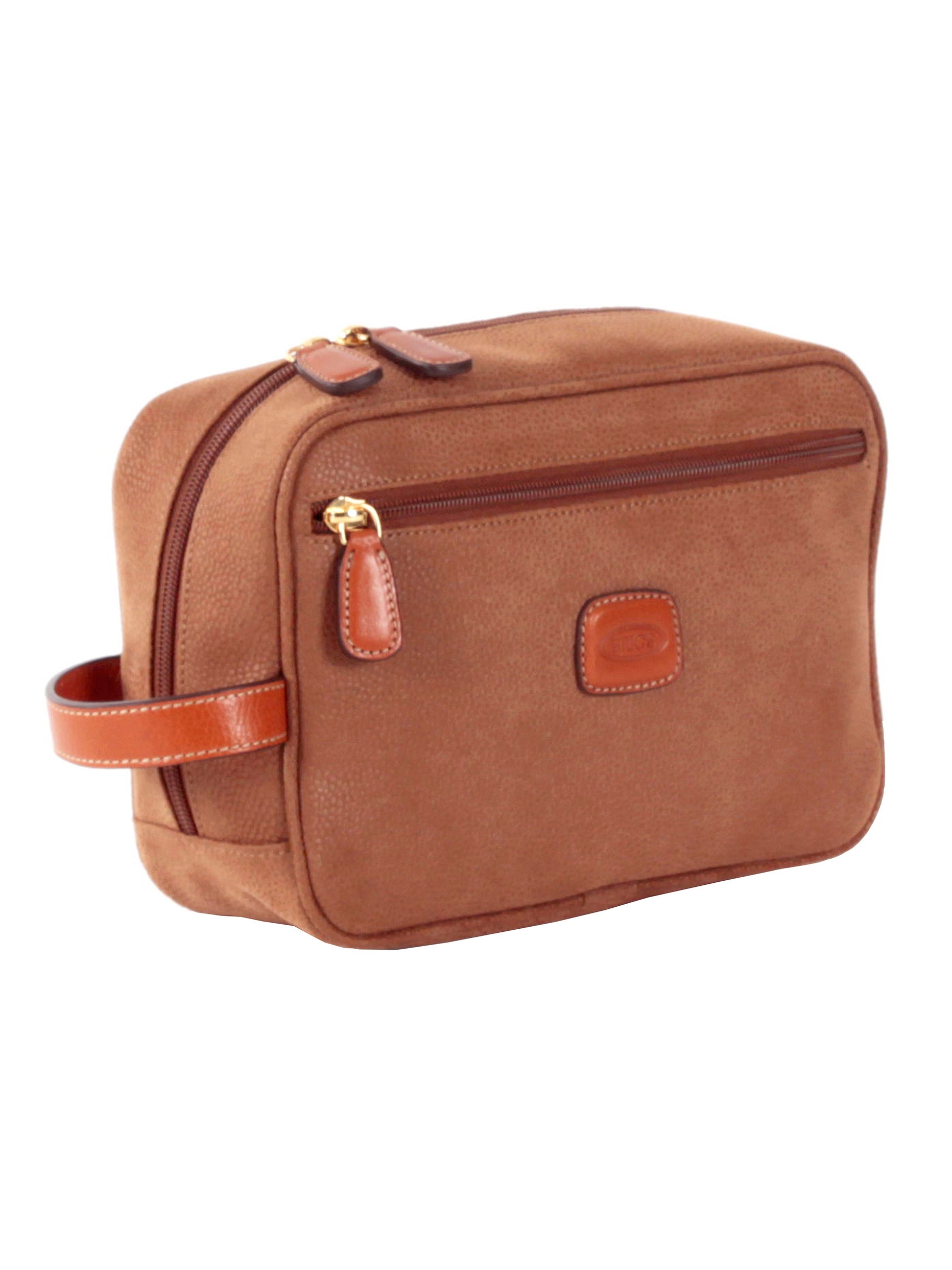 Brics Life Necessaire Toiletry Bag Suede Effect Design