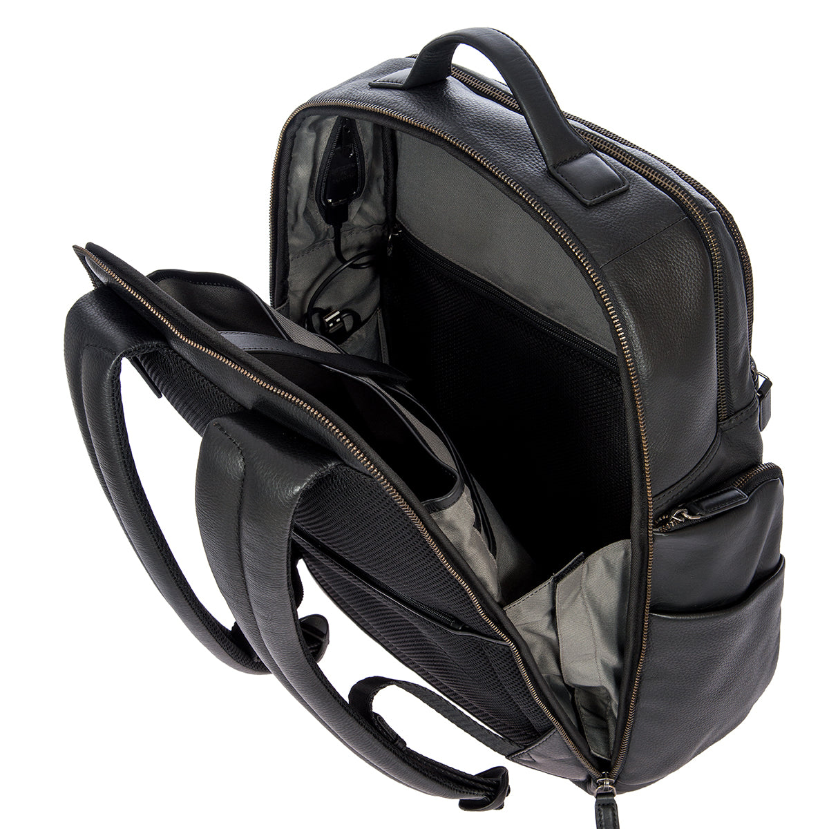 Brics Torino Large Leather Business Backpack | Black