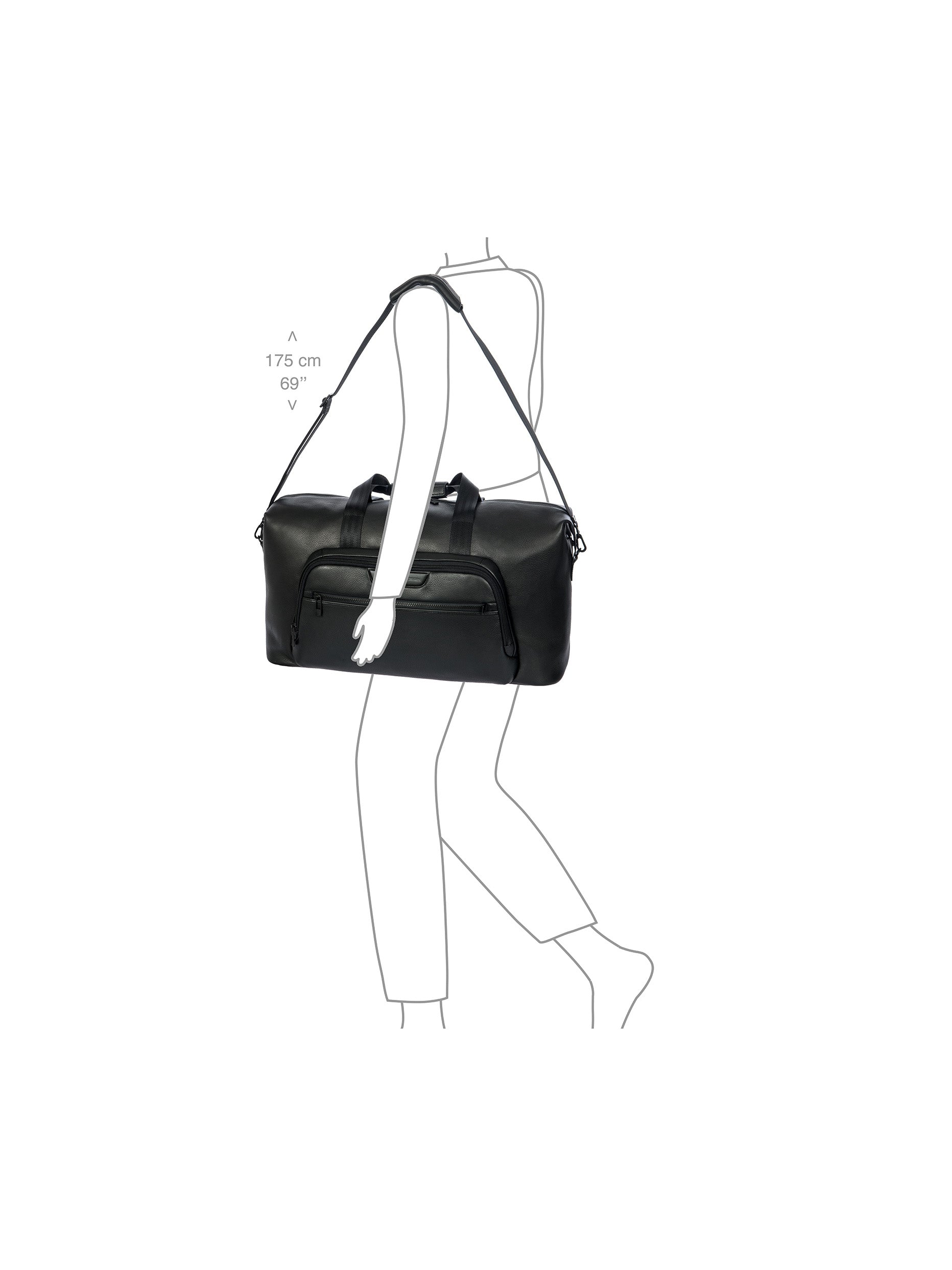 Porsche Design Roadster Leather Evo Weekender Grained Calfskin Black