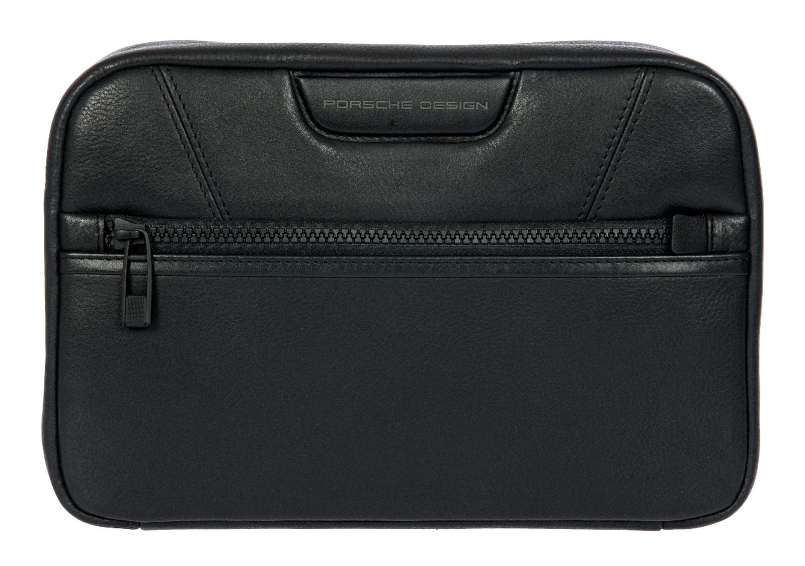 PORSCHE DESIGN Roadster Evo Washbag Leather Travel Makeup Bag Black