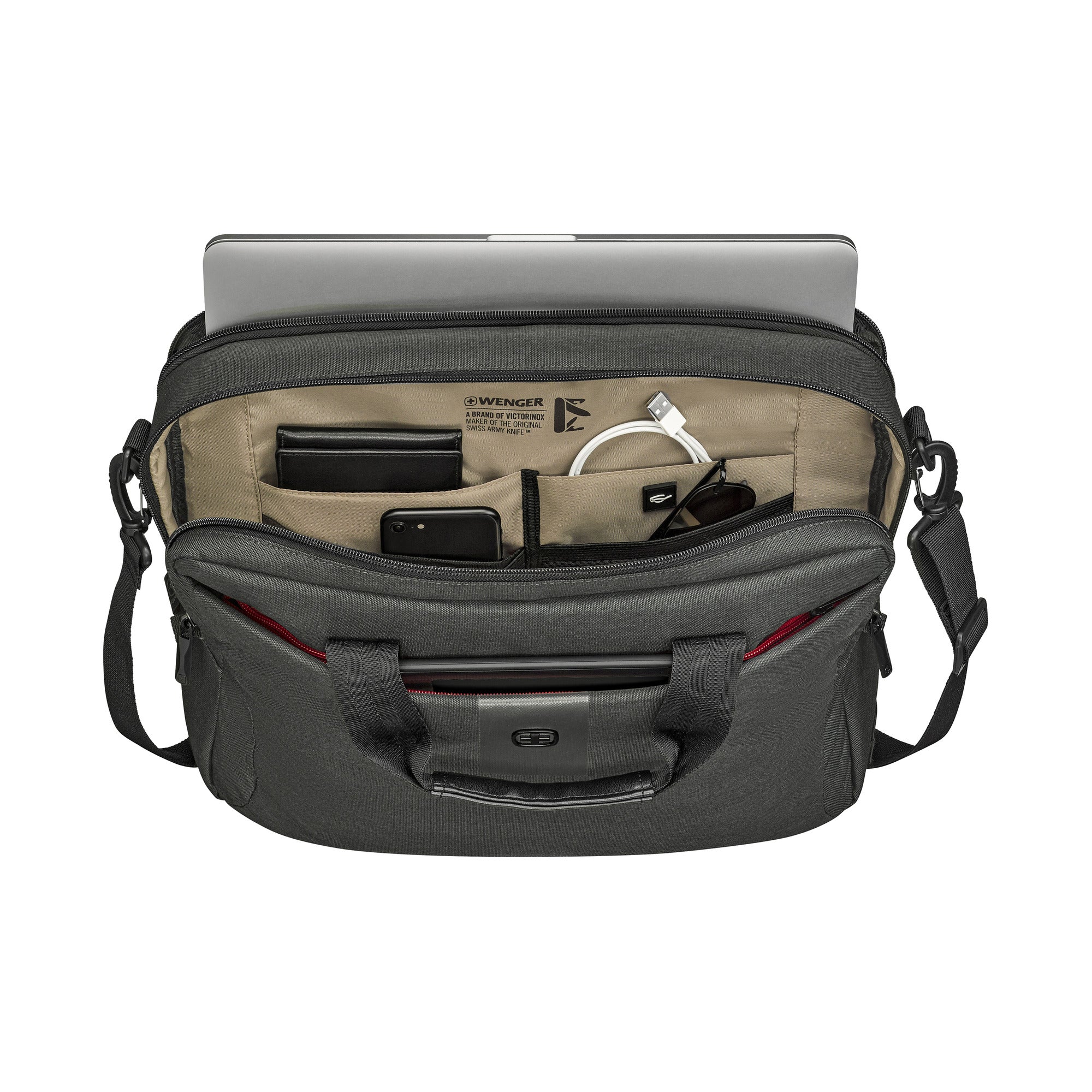 Wenger Mx Eco 16' Laptop Briefcase | Charcoal - iBags - Luggage