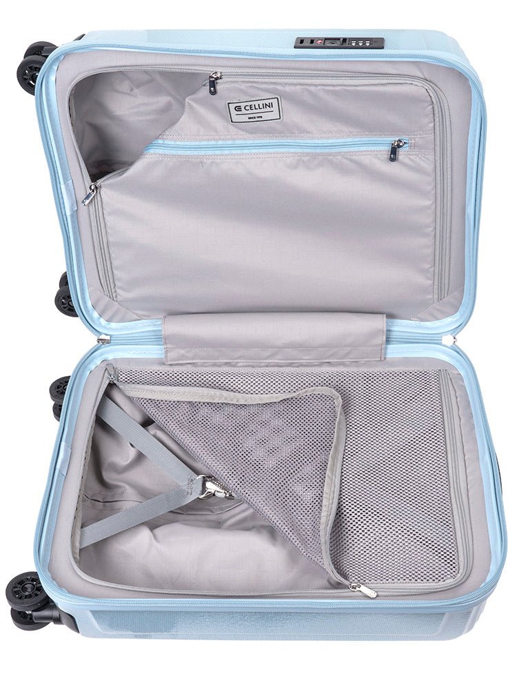 Cellini Compolite 4 Wheel Carry On Trolley | Blue - iBags - Luggage & Leather Bags