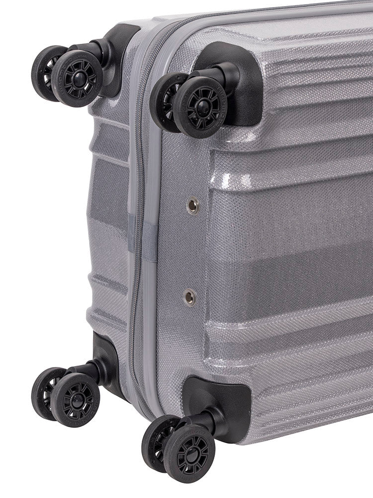 Cellini Compolite 4 Wheel Carry On Trolley | Silver - iBags - Luggage & Leather Bags