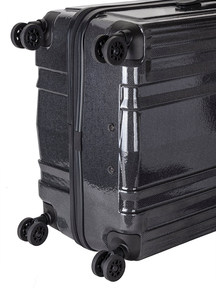 Cellini Compolite Large 4 Wheel Trolley Case | Black - iBags - Luggage & Leather Bags