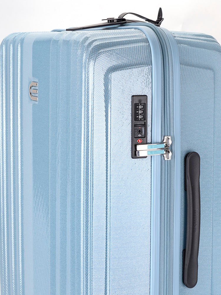 Cellini Compolite Medium 4 Wheel Trolley Case | Blue - iBags - Luggage & Leather Bags