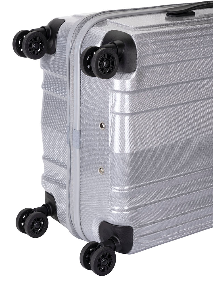 Cellini Compolite Medium 4 Wheel Trolley Case | Silver - iBags - Luggage & Leather Bags