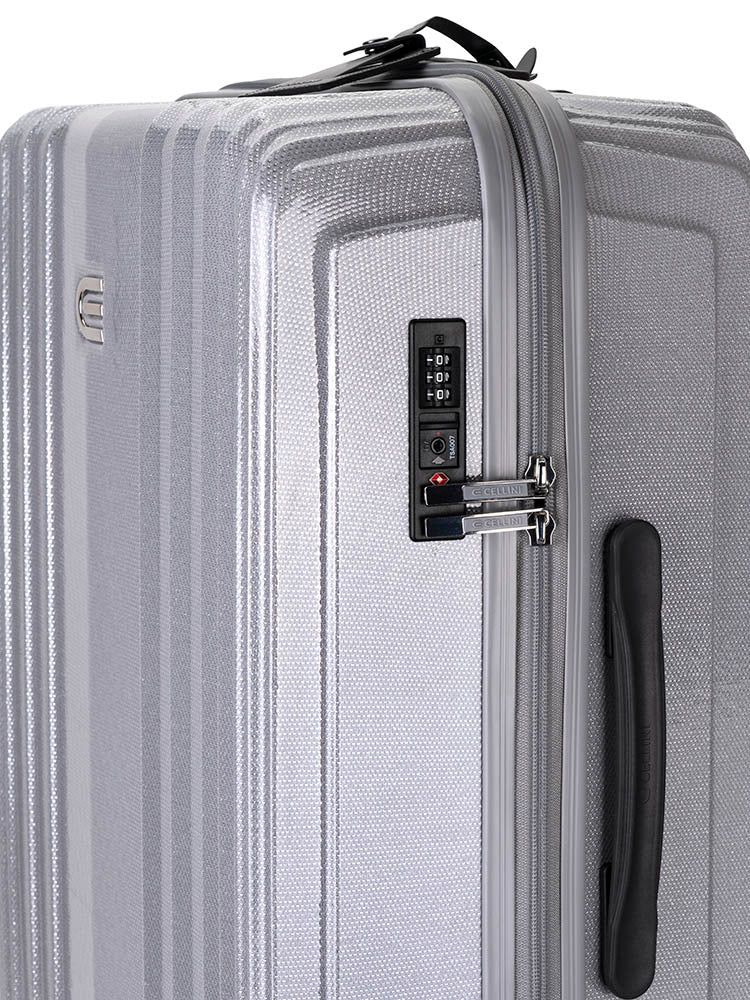 Cellini Compolite Medium 4 Wheel Trolley Case | Silver - iBags - Luggage & Leather Bags
