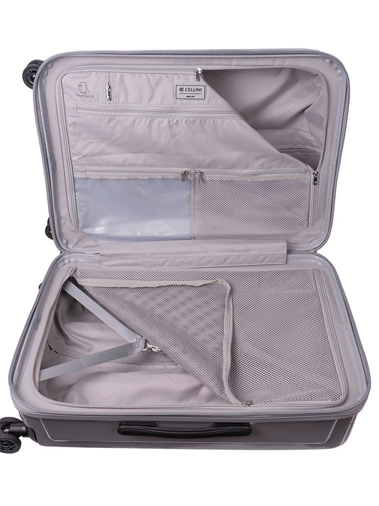 Cellini Compolite Medium 4 Wheel Trolley Case | Silver - iBags - Luggage & Leather Bags