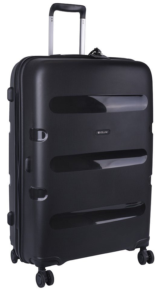 Cellini Cruze Large 4 Wheel Trolley Case | Black - iBags - Luggage & Leather Bags