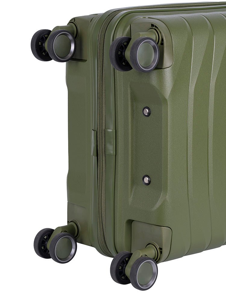 Cellini Grande 4-Wheel Carry-On Trolley Case | Green - iBags - Luggage & Leather Bags