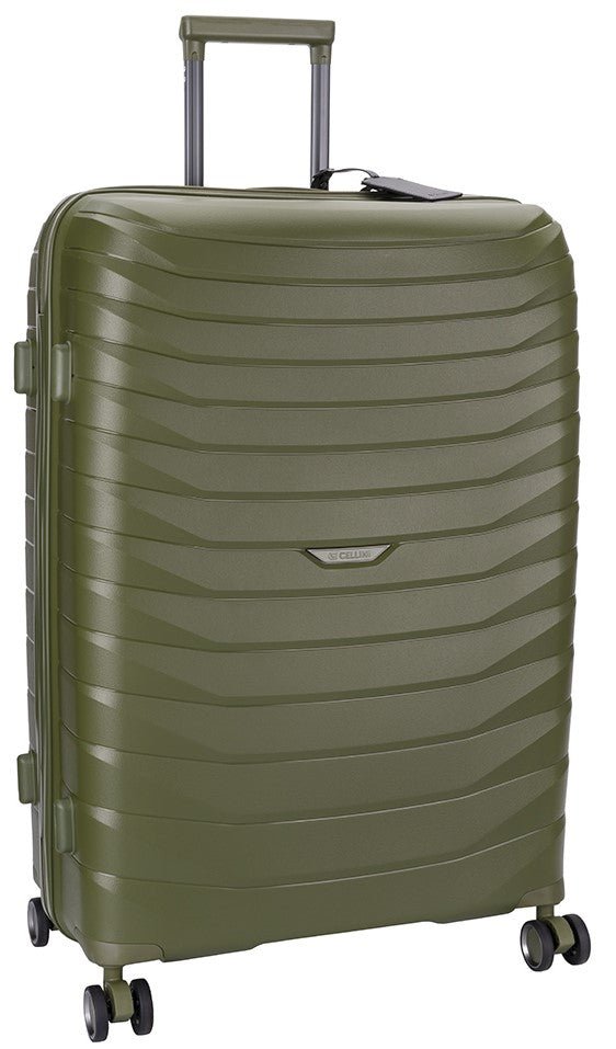 Cellini Grande Large 4 Wheel Trolley Case | Green - iBags - Luggage & Leather Bags