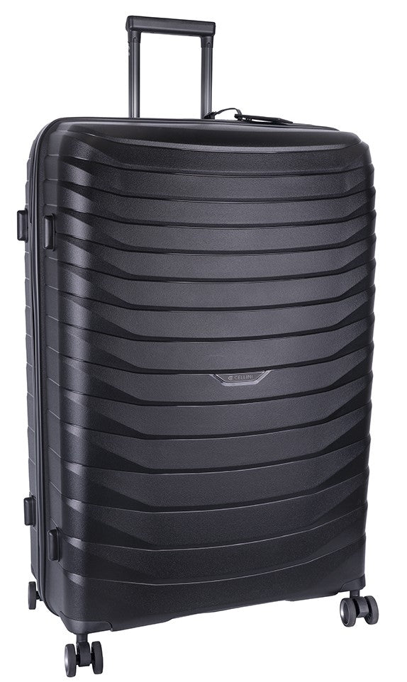 Cellini Grande Xtra Large 4 Wheel Trolley Case | Black - iBags - Luggage & Leather Bags