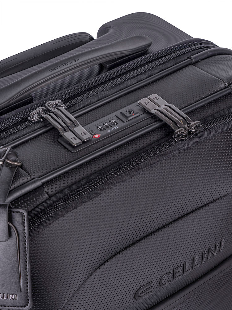 Cellini Pro X 2 Wheel Carry-On Pullman with Oversized Fastline Wheels | Black - iBags - Luggage & Leather Bags