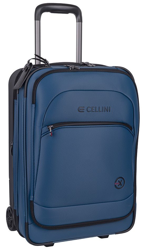 Cellini Pro X 2 Wheel Carry-On Pullman with Oversized Fastline Wheels | Blue - iBags - Luggage & Leather Bags