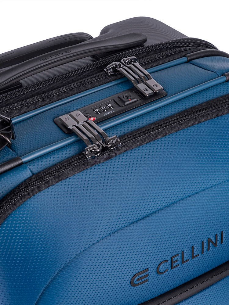 Cellini Pro X 2 Wheel Carry-On Pullman with Oversized Fastline Wheels | Blue - iBags - Luggage & Leather Bags