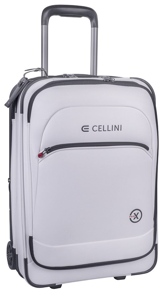 Cellini Pro X 2 Wheel Carry-On Pullman with Oversized Fastline Wheels | White - iBags - Luggage & Leather Bags