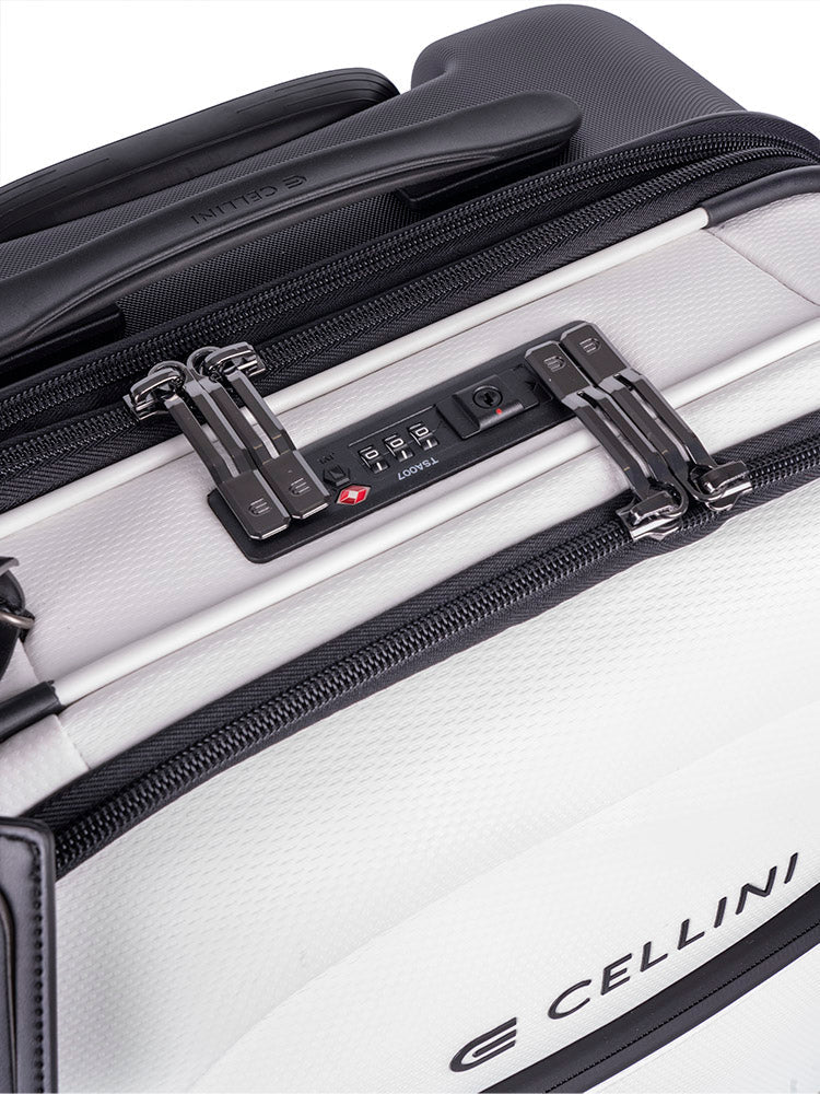Cellini Pro X 2 Wheel Carry-On Pullman with Oversized Fastline Wheels | White - iBags - Luggage & Leather Bags