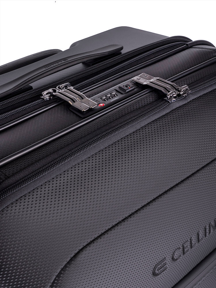 Cellini Pro X Medium Trolley Pullman with Oversized Fastline Wheels | Black - iBags - Luggage & Leather Bags