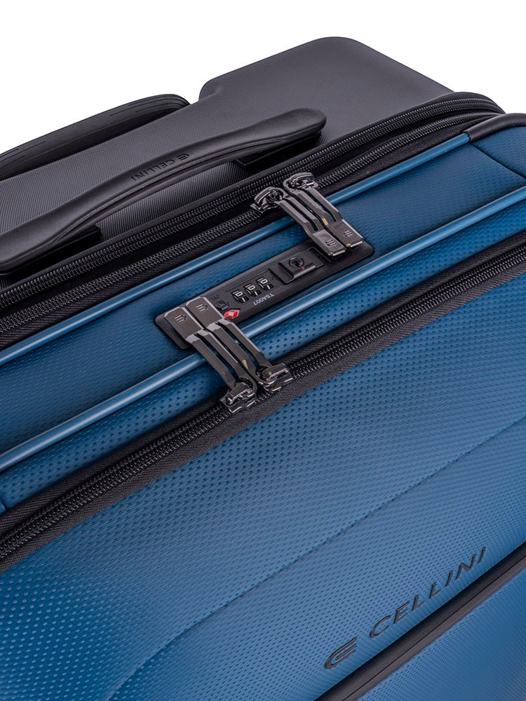 Cellini Pro X Medium Trolley Pullman with Oversized Fastline Wheels | Blue - iBags - Luggage & Leather Bags