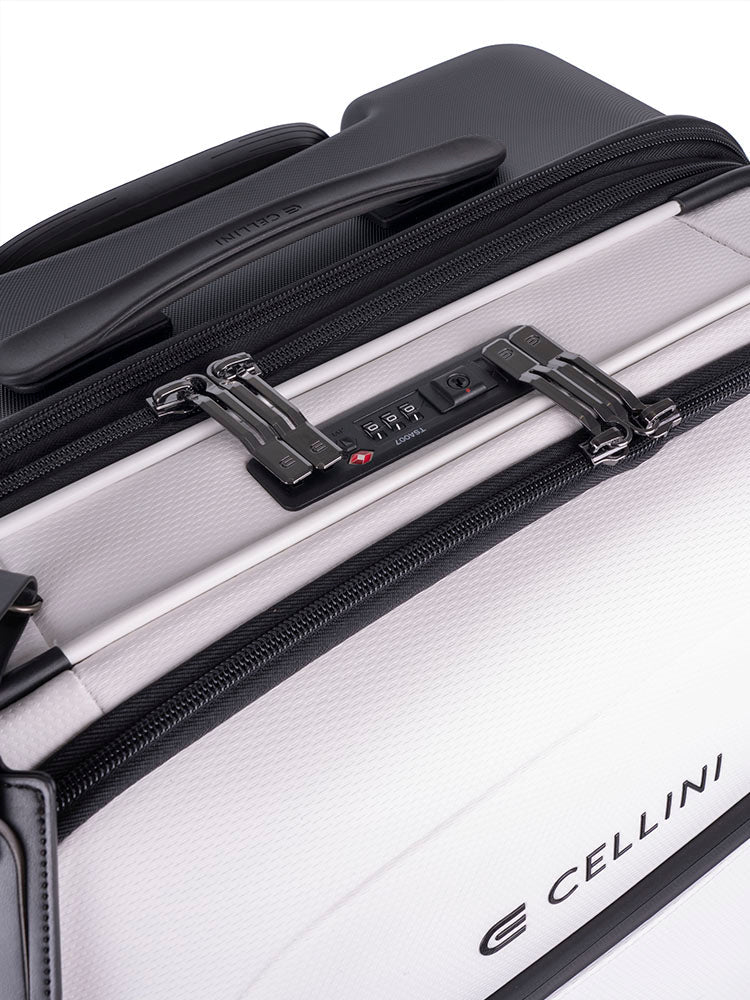 Cellini Pro X Medium Trolley Pullman with Oversized Fastline Wheels | White - iBags - Luggage & Leather Bags