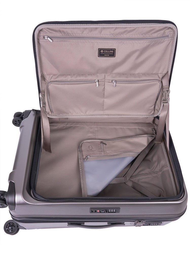 Cellini Versa Medium Front Loader 4 Wheel Trolley Case | Champagne - iBags - Luggage & Leather Bags