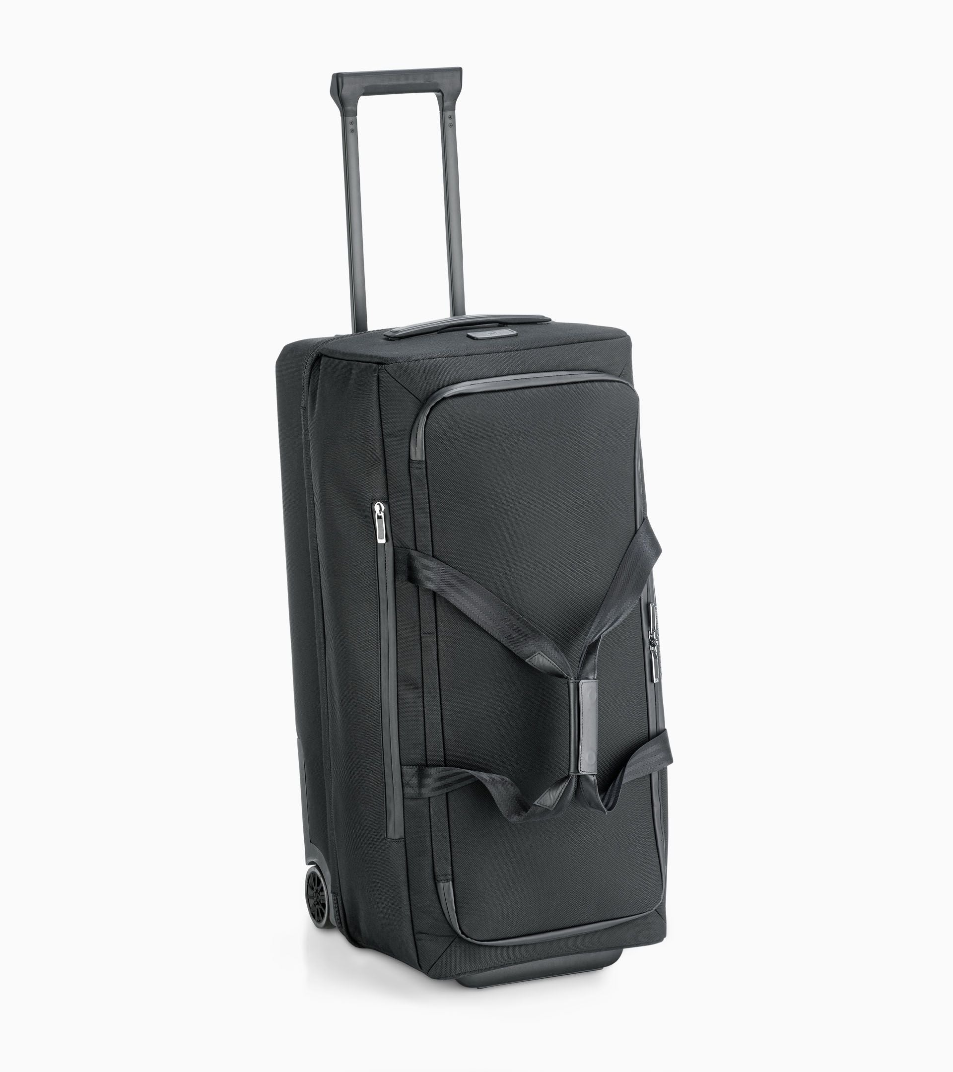 Bric's Roadster Nylon Rolling Duffle Checked Bag Black