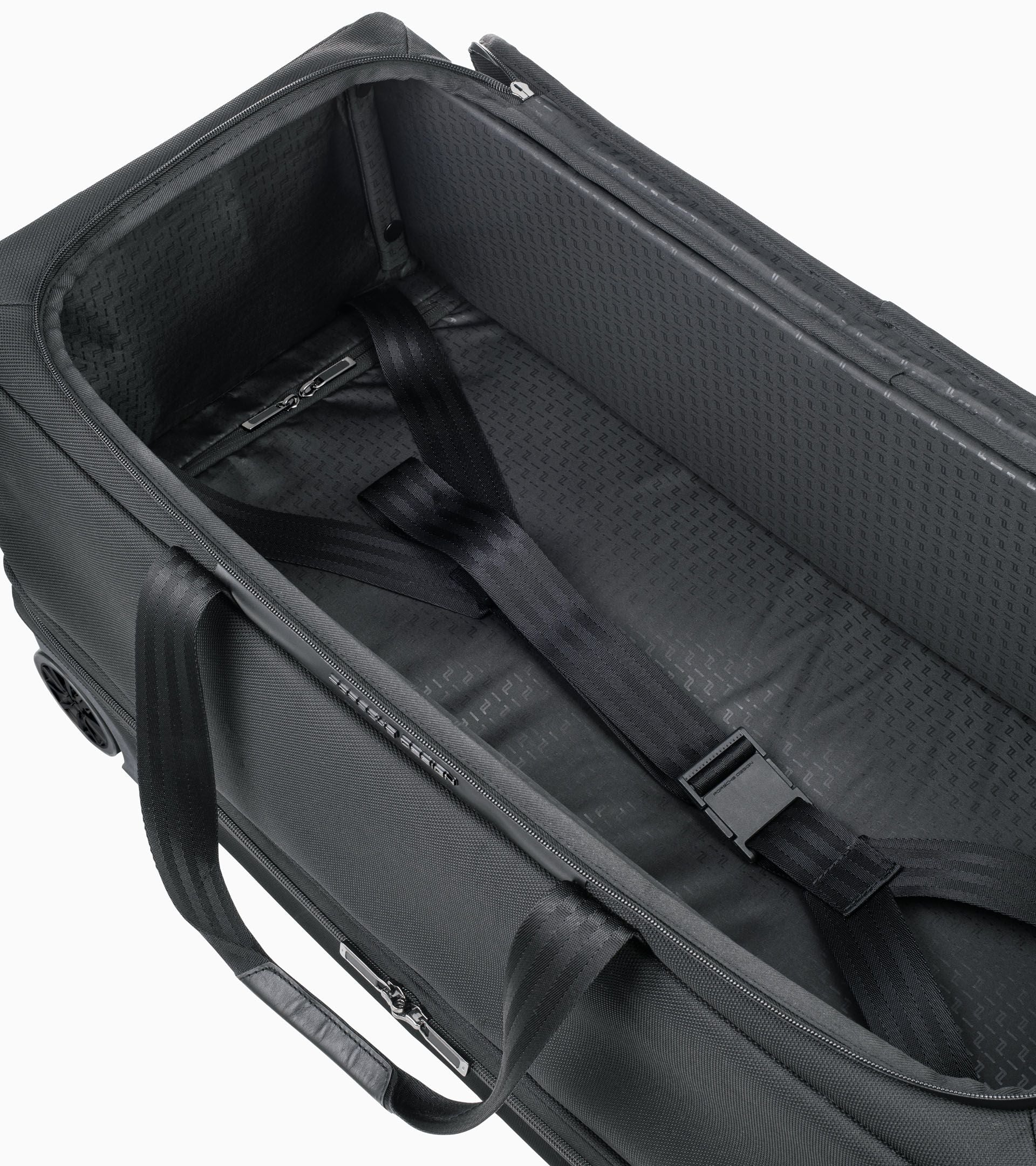 Bric's Roadster Nylon Rolling Duffle Checked Bag Black