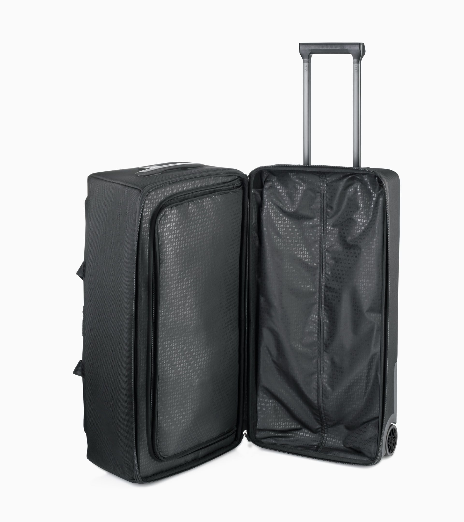 Bric's Roadster Nylon Rolling Duffle Checked Bag Black