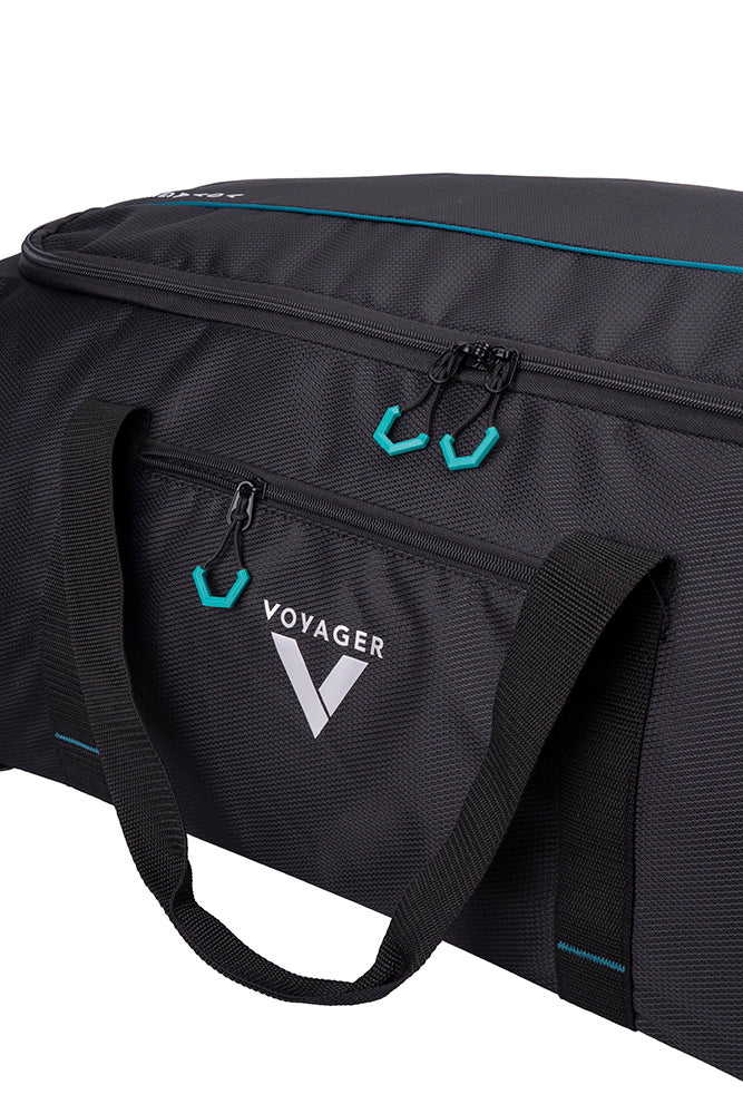Voyager Trek Large 2-Wheel Trolley Duffel | Black - iBags - Luggage & Leather Bags