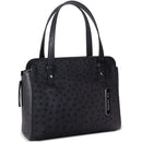 Via Veneta Leah Leather Medium Handheld Structured Bag | Black - iBags.co.za