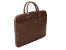 Adpel Arizona Leather Sorrento Slim Computer Bag | Brown - iBags - Luggage & Leather Bags