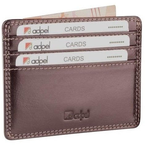 Adpel Dakota Leather Card Holder | Brown - iBags - Luggage & Leather Bags