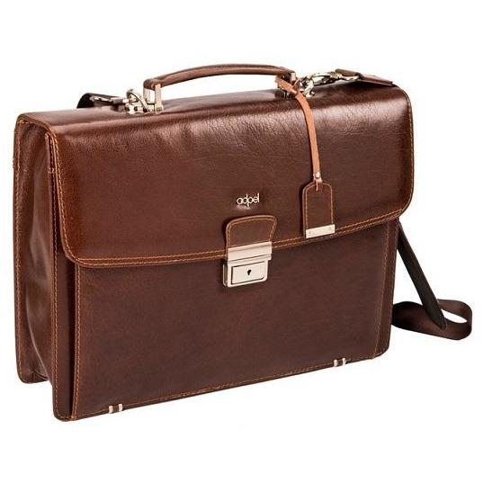 Adpel Fabio Laptop Briefcase Brown - iBags.co.za