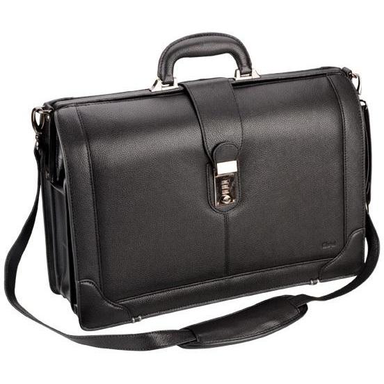 Adpel Gladstone Leather Briefmaster Black - iBags.co.za