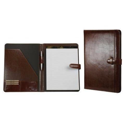 Adpel Italian Leather A4 Folder Brown - iBags.co.za