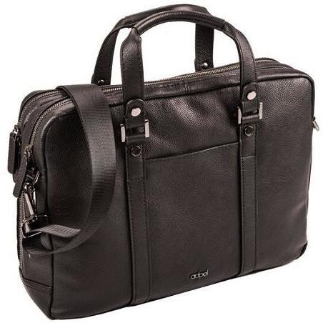 Adpel Leather Laptop Bag | Black - iBags.co.za