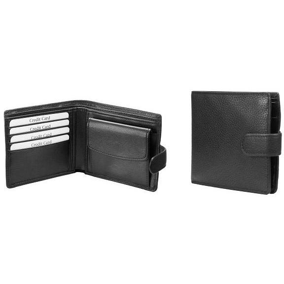 Adpel Leather Wallet with Tab Closure | Black - iBags.co.za