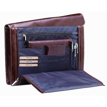 Adpel Luxury Italian Leather Underarm Folder Brown - iBags.co.za