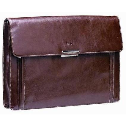 Adpel Luxury Italian Leather Underarm Folder Brown - iBags.co.za