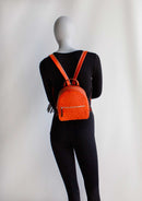 Alexa Ostrich Quill Leather Backpack Blue - iBags.co.za