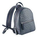 Alexa Ostrich Quill Leather Backpack Blue - iBags.co.za