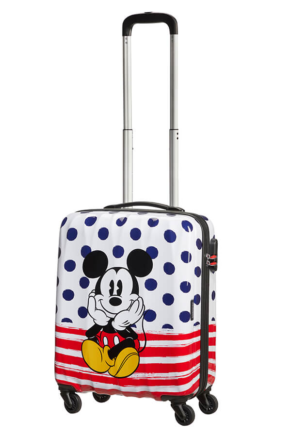 American Tourister Disney Legends 55cm Alfatwist Cabin Spinner | Mickey Blue Dot - iBags - Luggage & Leather Bags