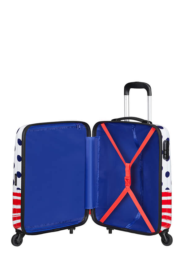 American Tourister Disney Legends 55cm Alfatwist Cabin Spinner | Mickey Blue Dot - iBags - Luggage & Leather Bags