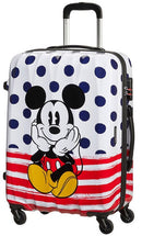 American Tourister Disney Legends 65cm Alfatwist Spinner | Mickey Blue Dot - iBags - Luggage & Leather Bags
