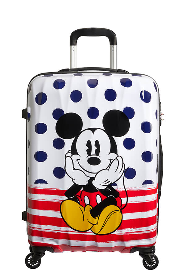 American Tourister Disney Legends 65cm Alfatwist Spinner | Mickey Blue Dot - iBags - Luggage & Leather Bags